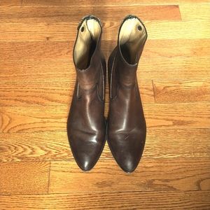 Frye Brown Leather Ankle Boots Size 8